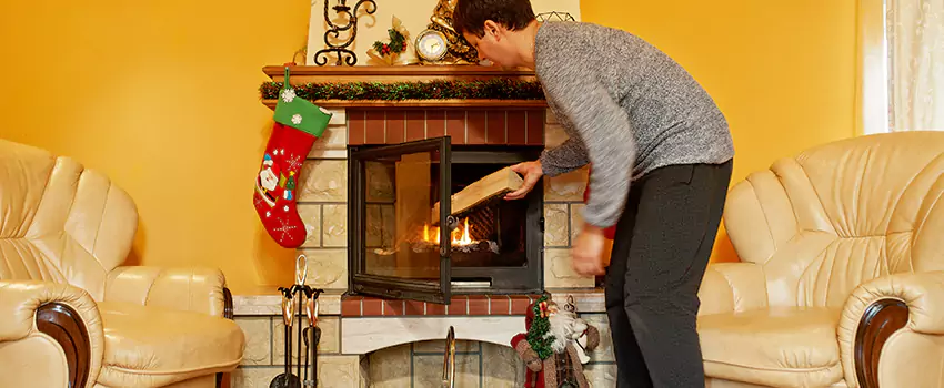 Rusted Metal Fireplace Restoration in Asheboro, North Carolina